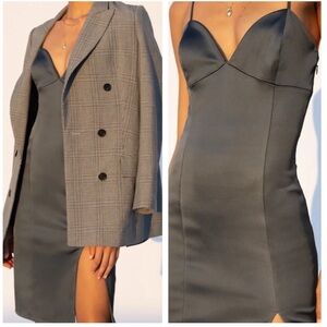 Aritzia Gray Midi Dress